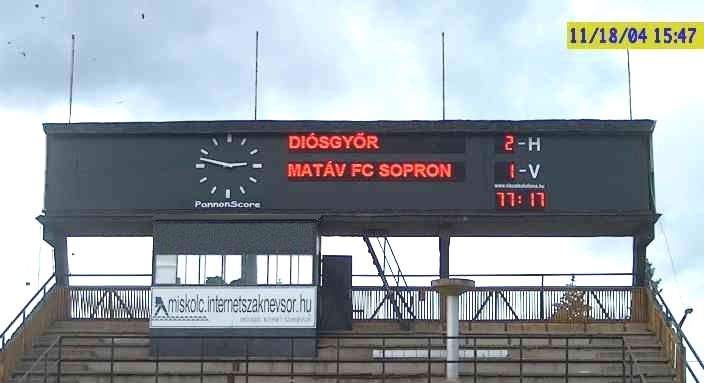 PannonScore soccer scoreboard